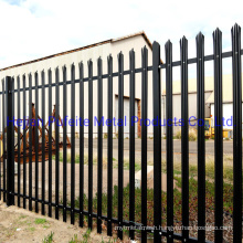 Black Color Powder Coated W & D Section Palisade Security Fence